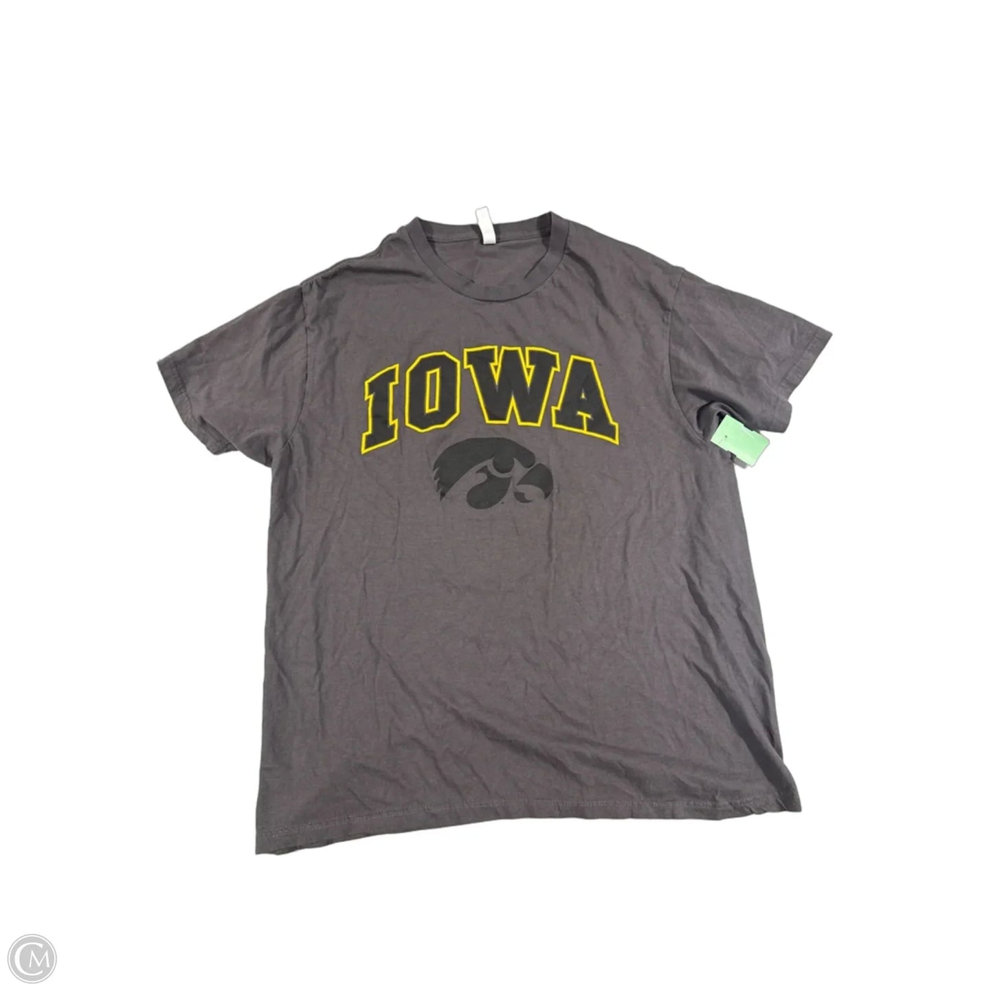 Top Short Sleeve By Cme In Grey, Size: L