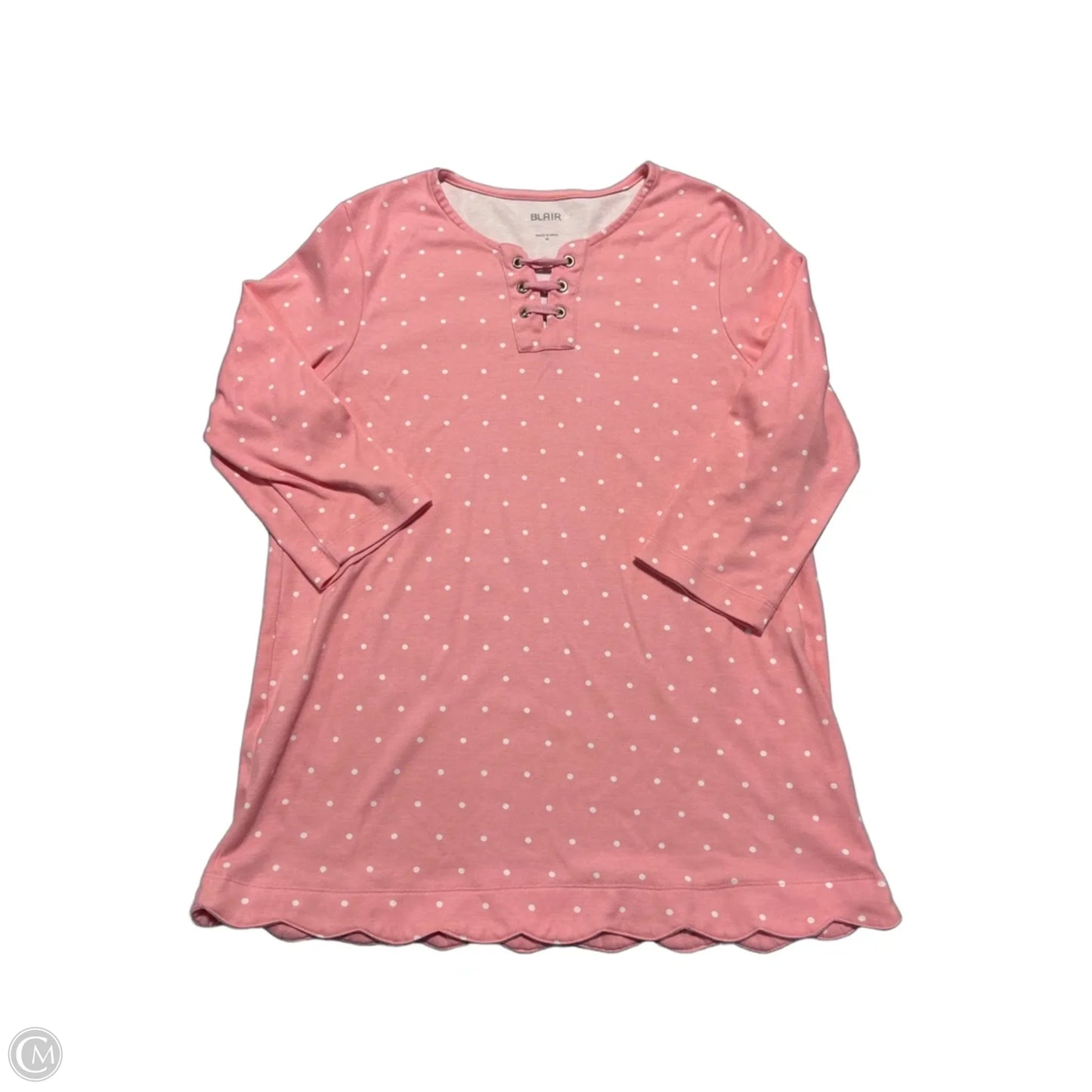Top 3/4 Sleeve By Blair In Pink, Size: M