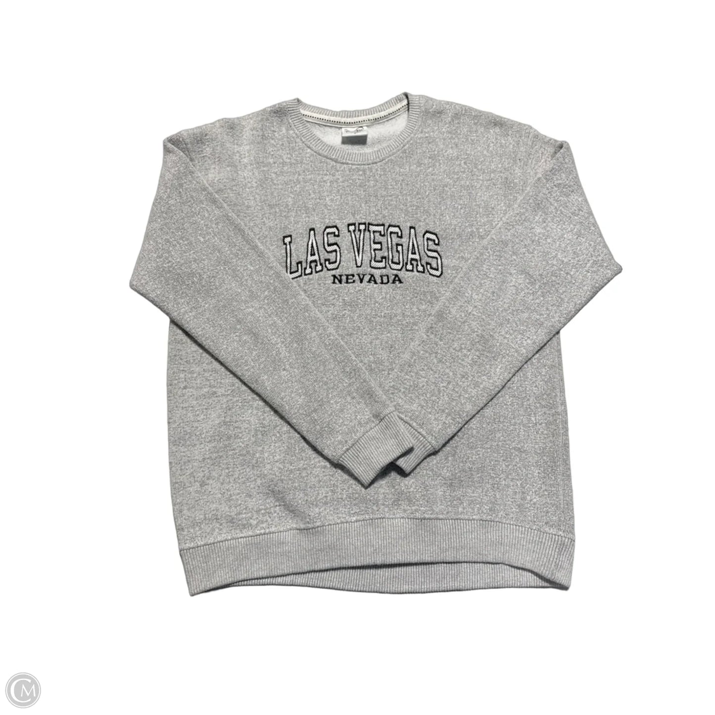 Top Long Sleeve By Cmc In Grey, Size: L