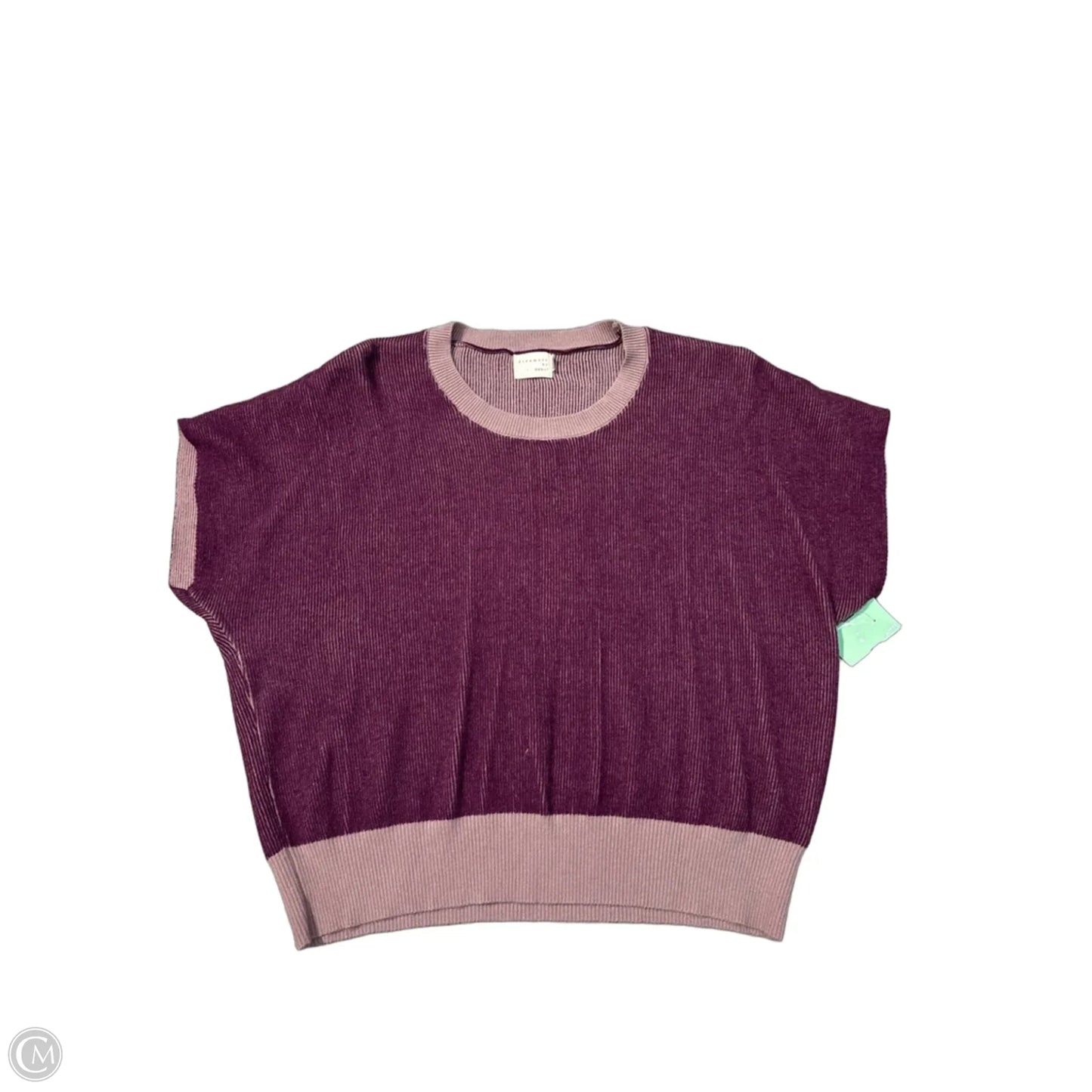 Sweater Short Sleeve By Dreamers In Purple, Size: L
