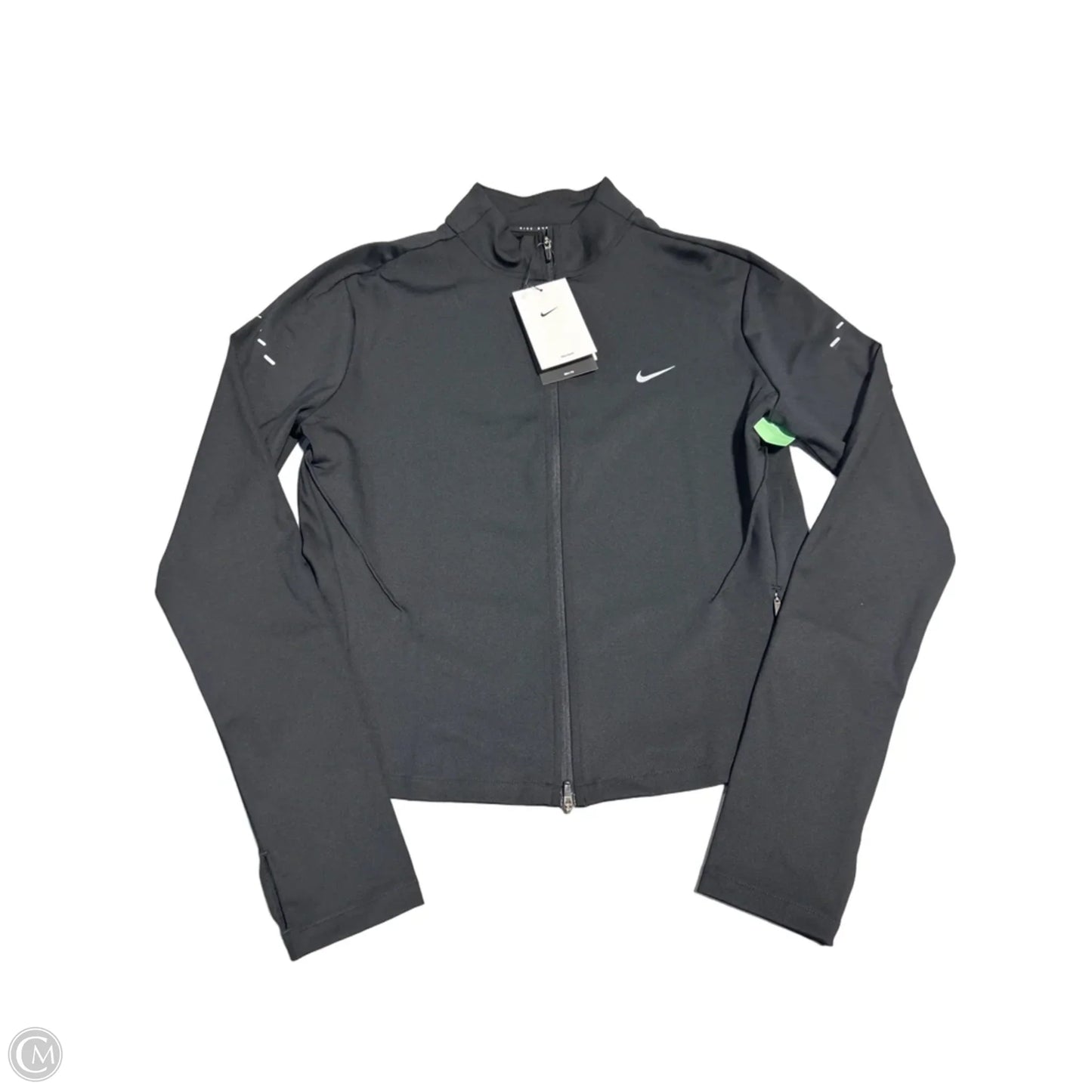 Athletic Jacket By Nike In Leopard Print, Size: L