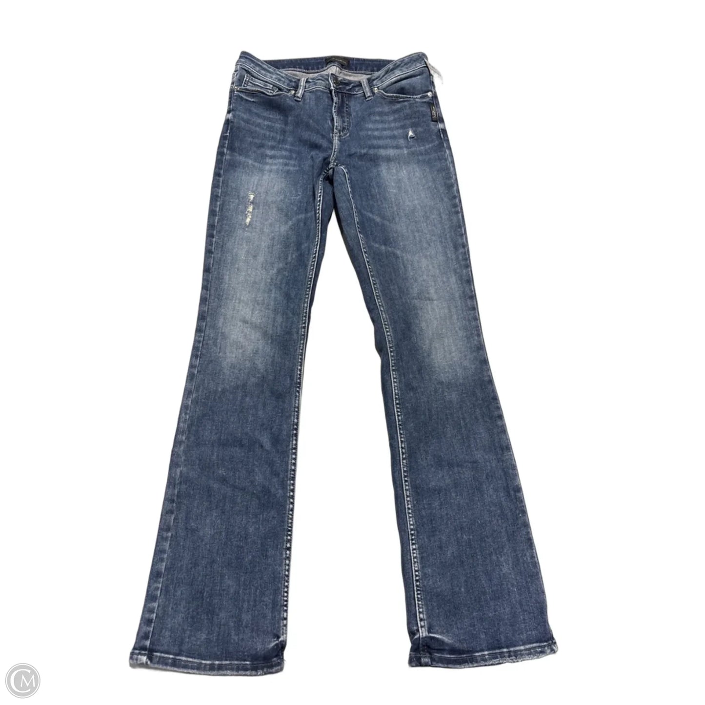 Jeans Boot Cut By Silver In Blue Denim, Size: 8