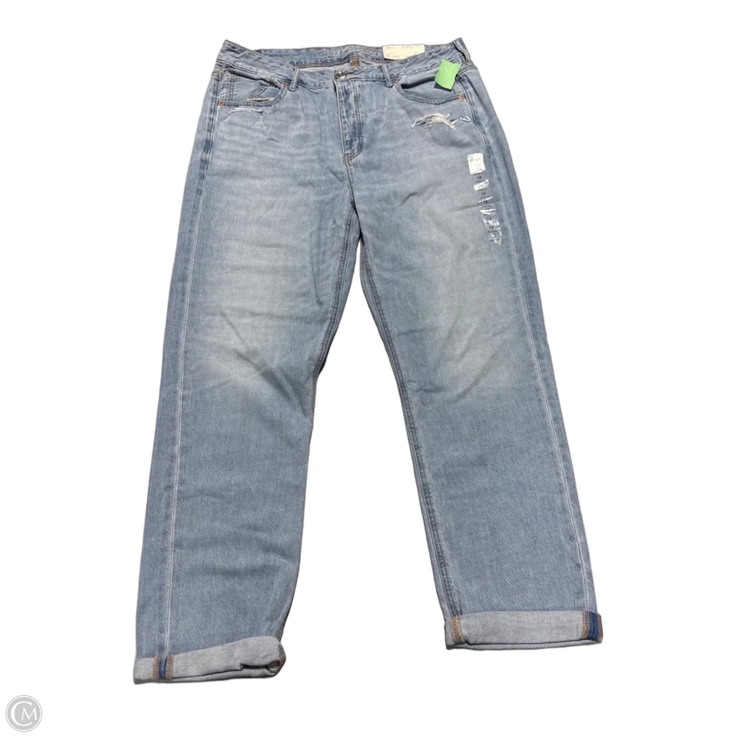 Jeans Wide Leg By American Eagle In Blue Denim, Size: 12