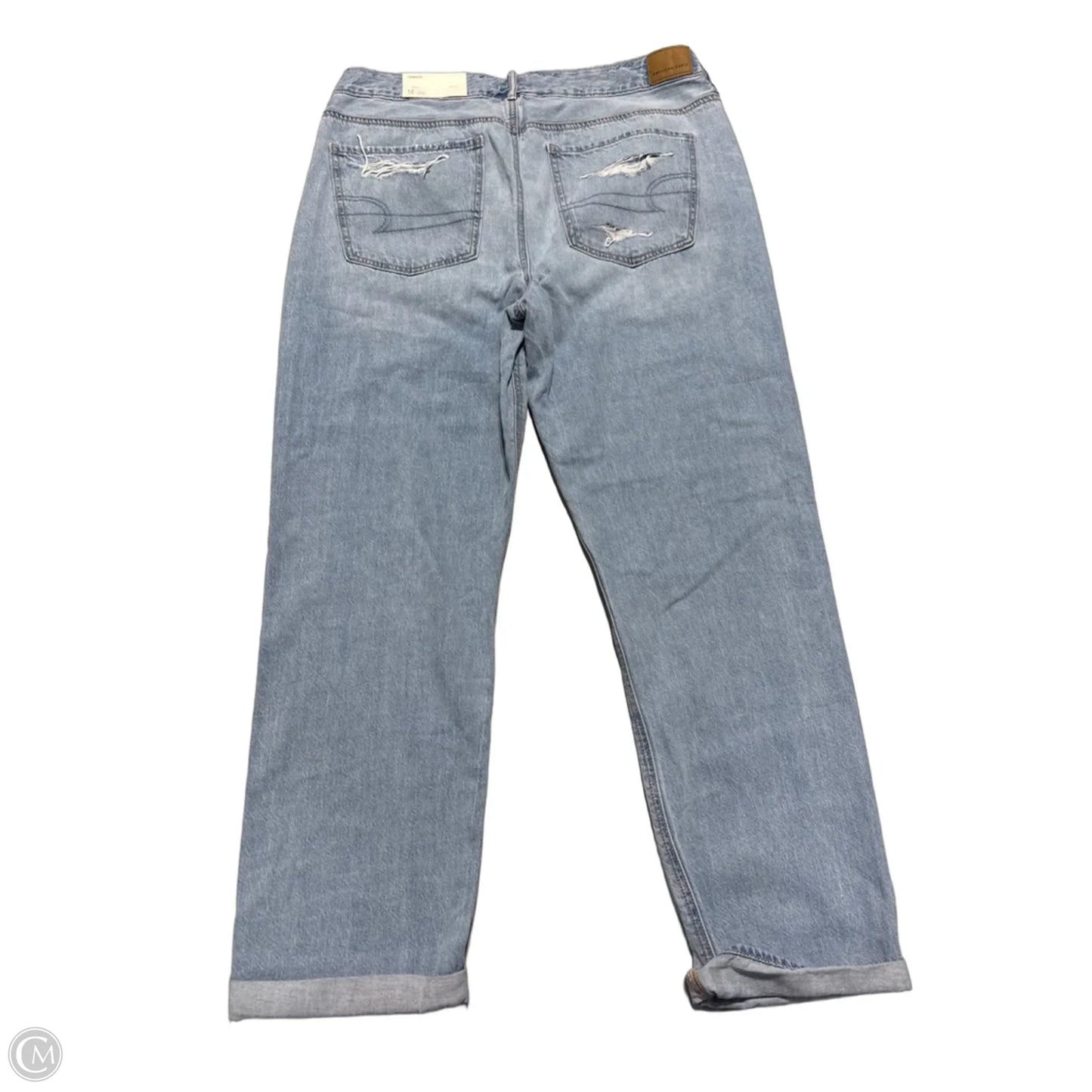Jeans Wide Leg By American Eagle In Blue Denim, Size: 12