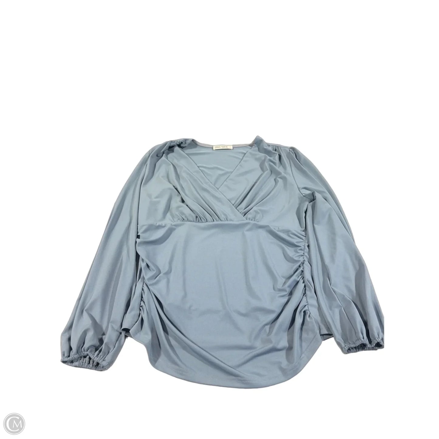 Top Long Sleeve By Grace Karin In Blue, Size: Xl