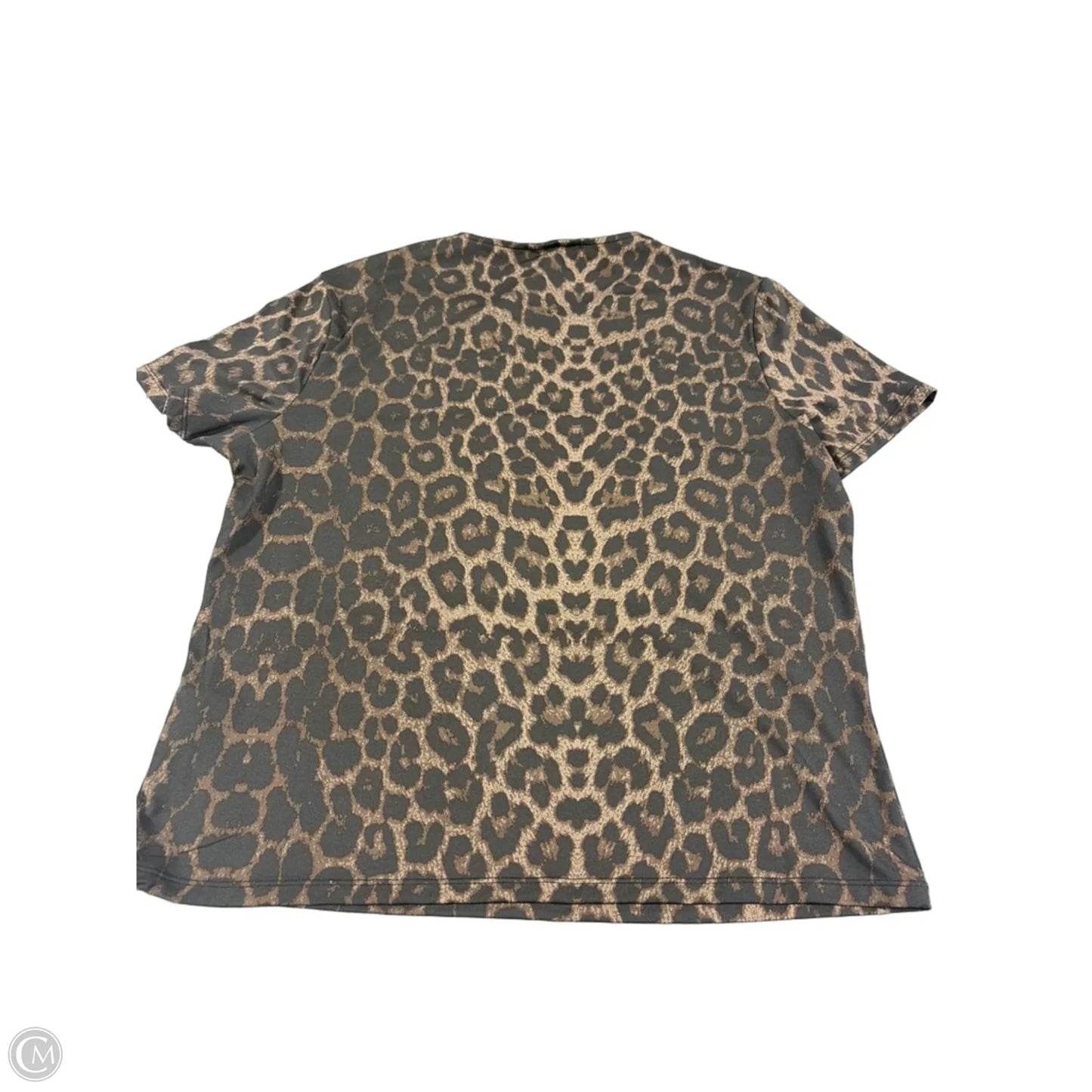 Top Short Sleeve By H&m In Animal Print, Size: Xl