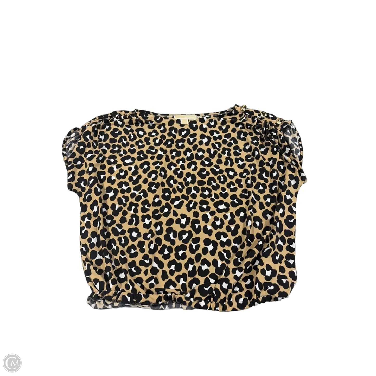 Top Short Sleeve By Michael By Michael Kors In Animal Print, Size: M