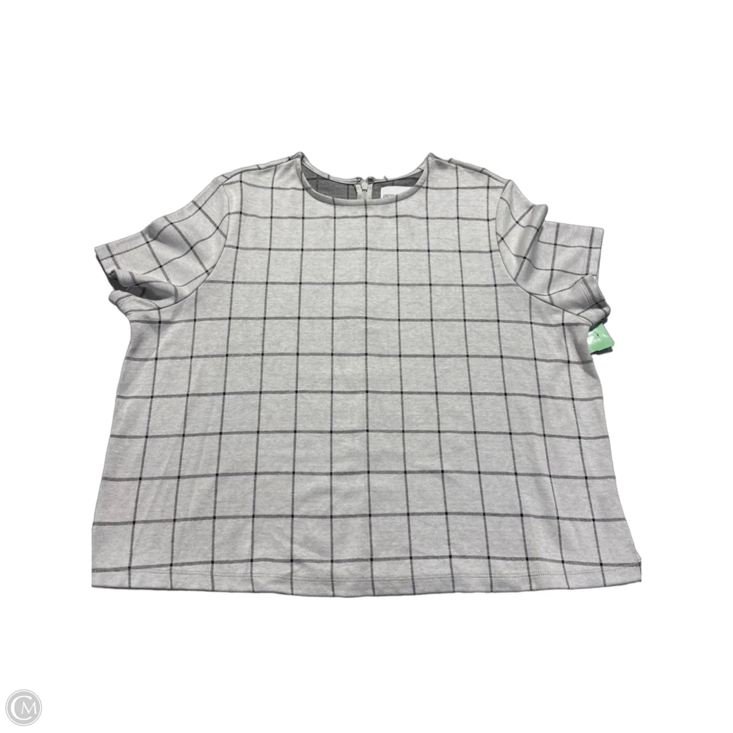 Top Short Sleeve By Nordstrom In Grey, Size: Xl