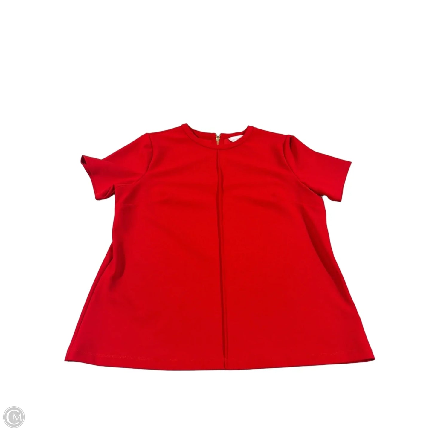 Top Short Sleeve By Liz Claiborne In Red, Size: L