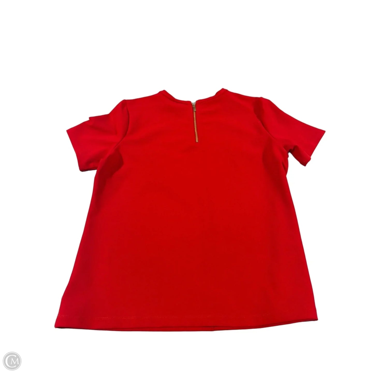Top Short Sleeve By Liz Claiborne In Red, Size: L