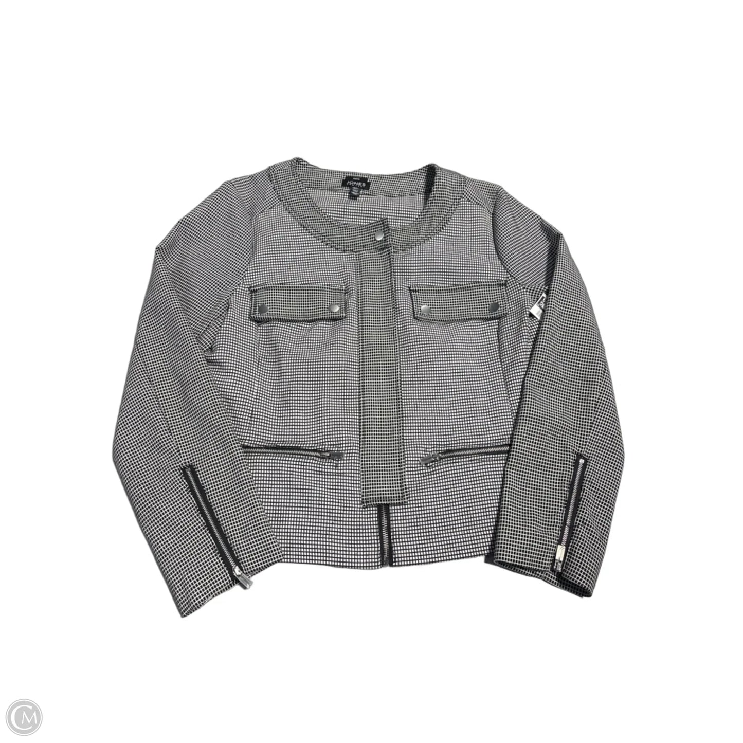 Jacket Other By Jones New York In Black & White, Size: L