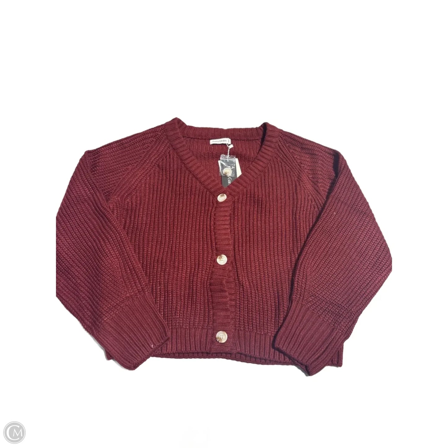 Sweater Cardigan By Prettygarden In Red, Size: Xl