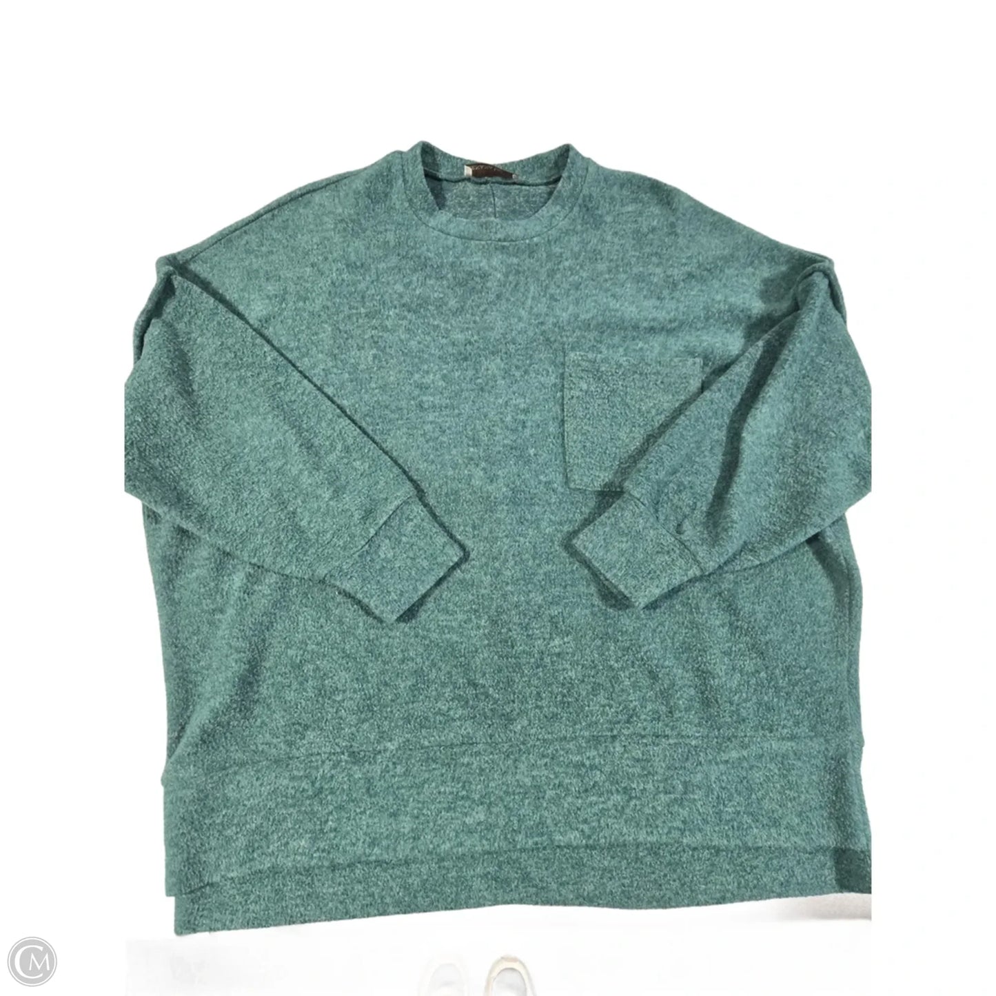 Top Long Sleeve By Zenana In Green, Size: L