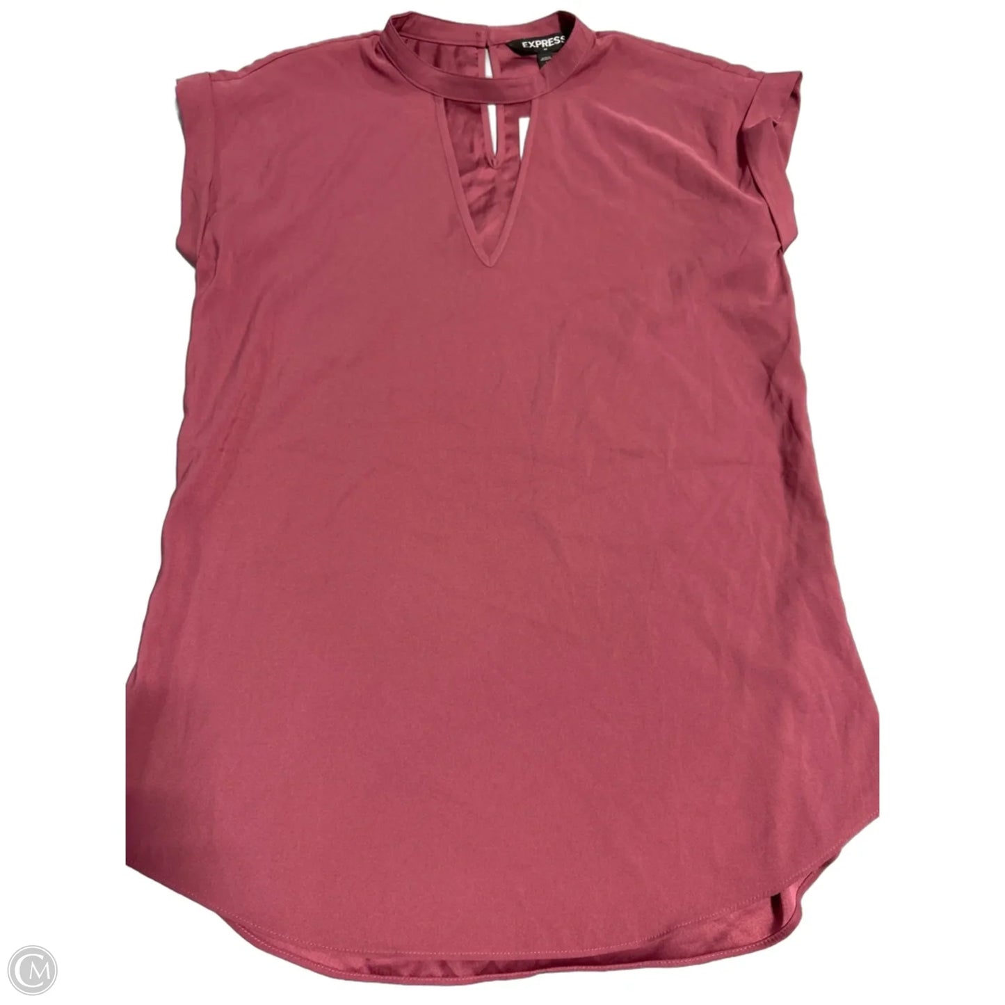 Top Short Sleeve By Express In Maroon, Size: S