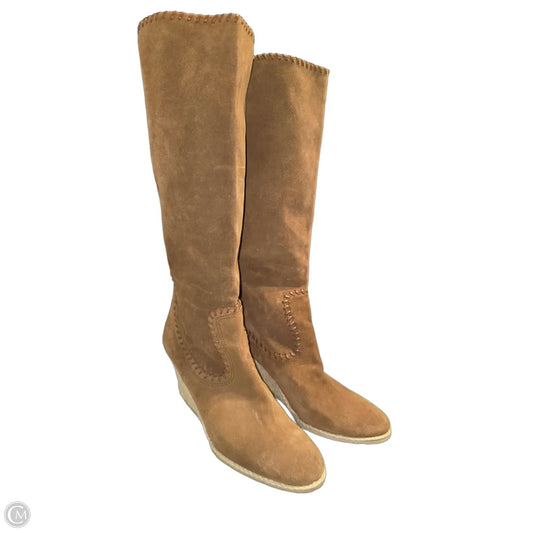 Boots Mid-calf Heels By Donald Pliner In Brown, Size: 10
