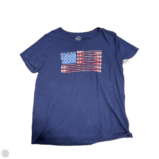 Top Short Sleeve By J. Crew In Navy, Size: Xl