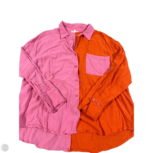 Top Long Sleeve By Entro In Pink, Size: M