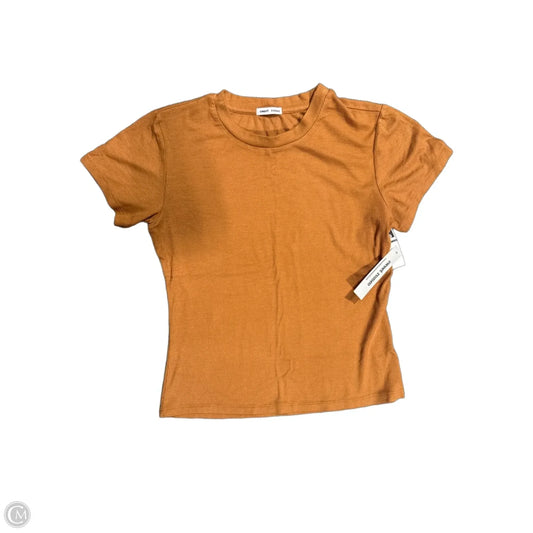 Top Short Sleeve By Sweet Romeo In Brown, Size: M