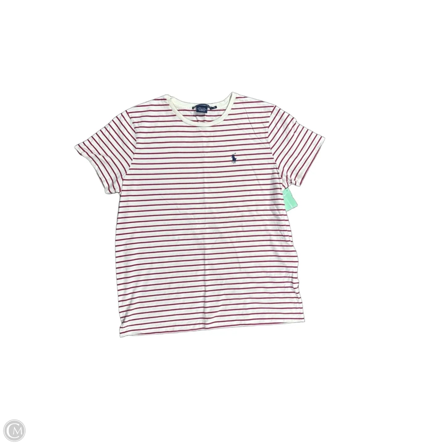 Top Short Sleeve By Ralph Lauren In Red & White, Size: Xl