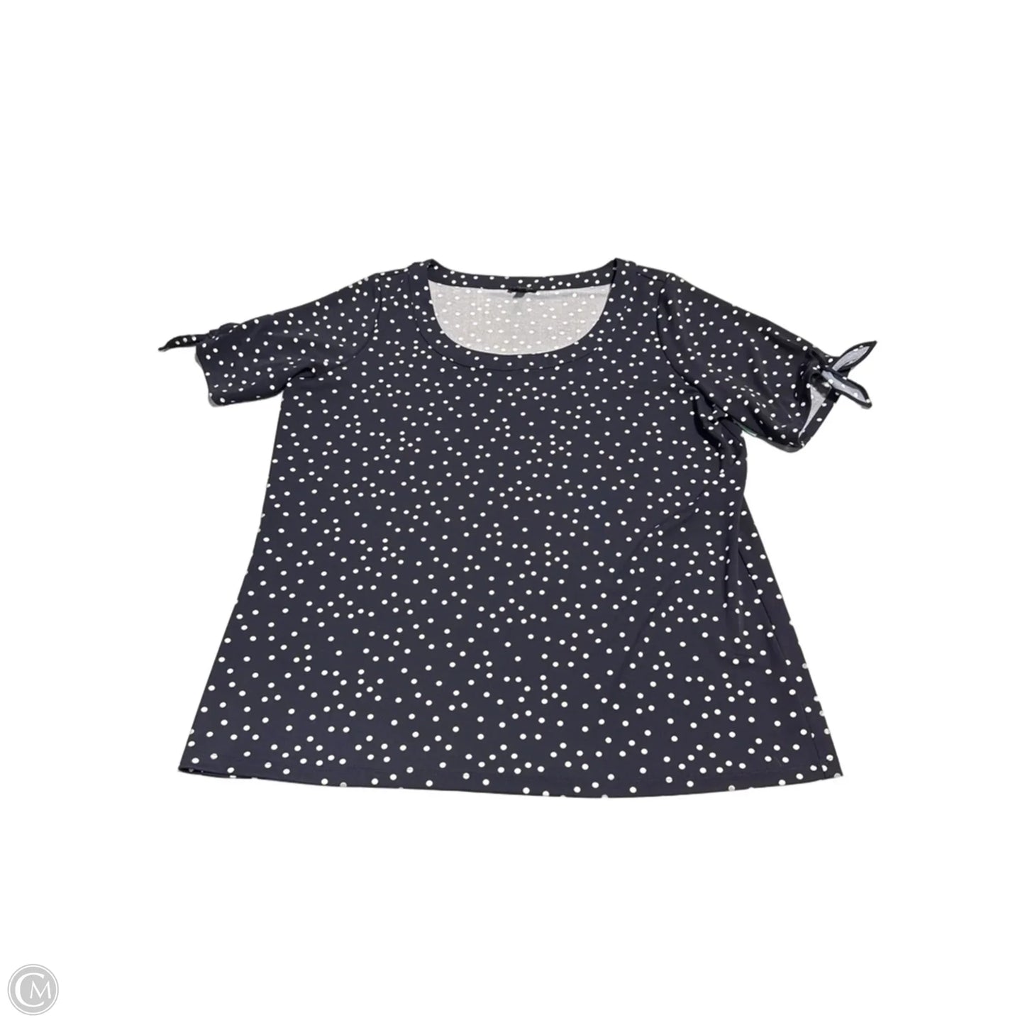 Top Short Sleeve By Talbots In Navy, Size: 1x