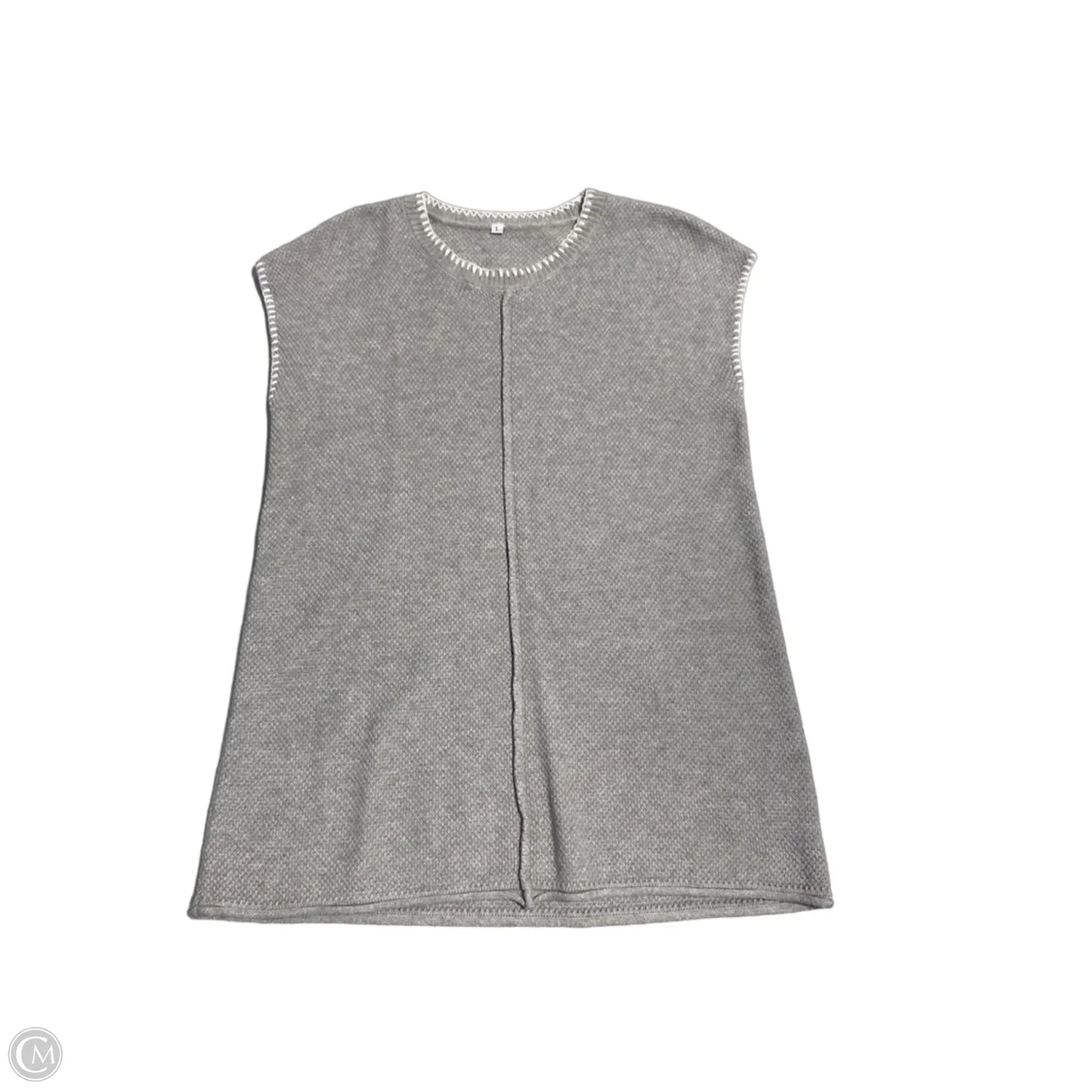 Top Short Sleeve By Cme In Grey, Size: M