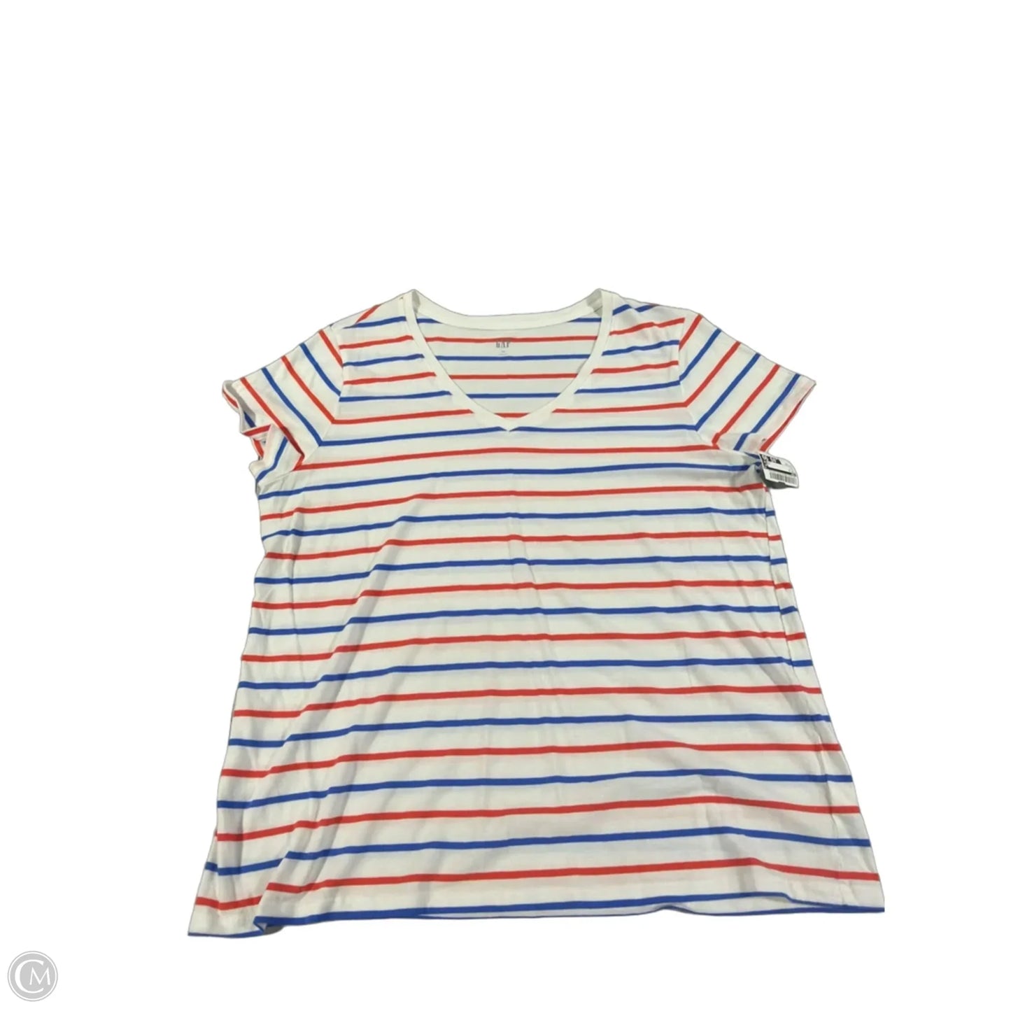 Top Short Sleeve By Gap In White, Size: Xxl