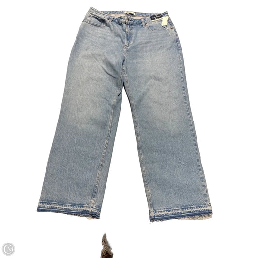 Jeans Wide Leg By Abercrombie And Fitch In Blue Denim, Size: 18