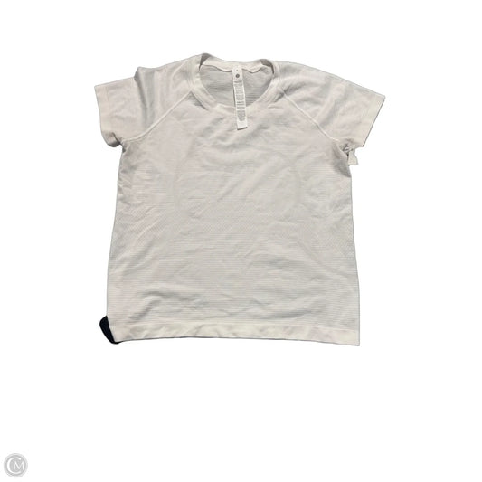 Athletic Top Short Sleeve By Lululemon In White, Size: M