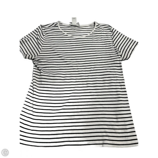 Top Short Sleeve By H&m In Black & White, Size: Xl