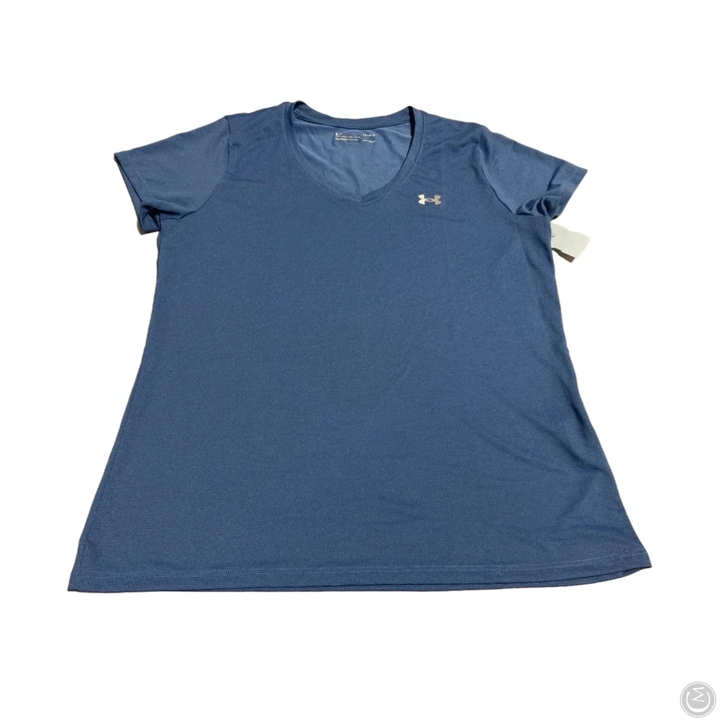 Athletic Top Short Sleeve By Under Armour In Blue, Size: L