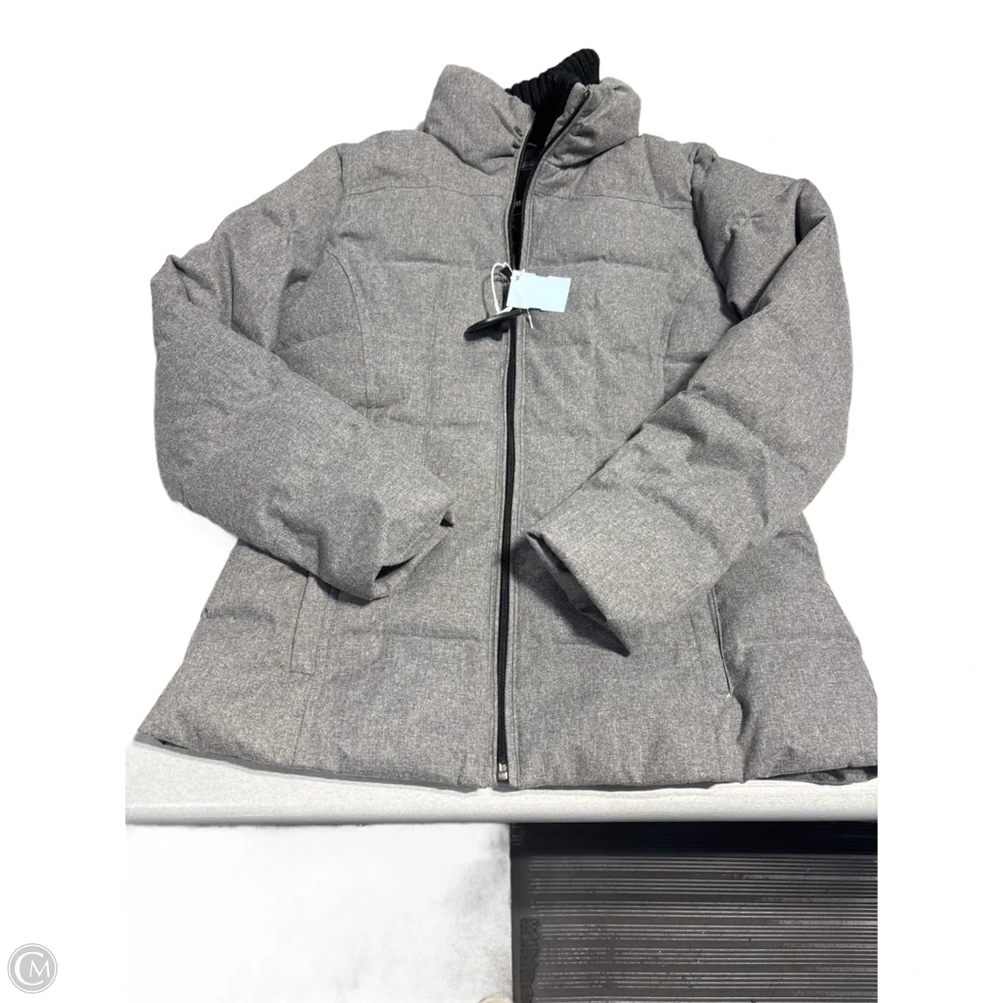 Coat Puffer & Quilted By Weatherproof In Grey, Size: M