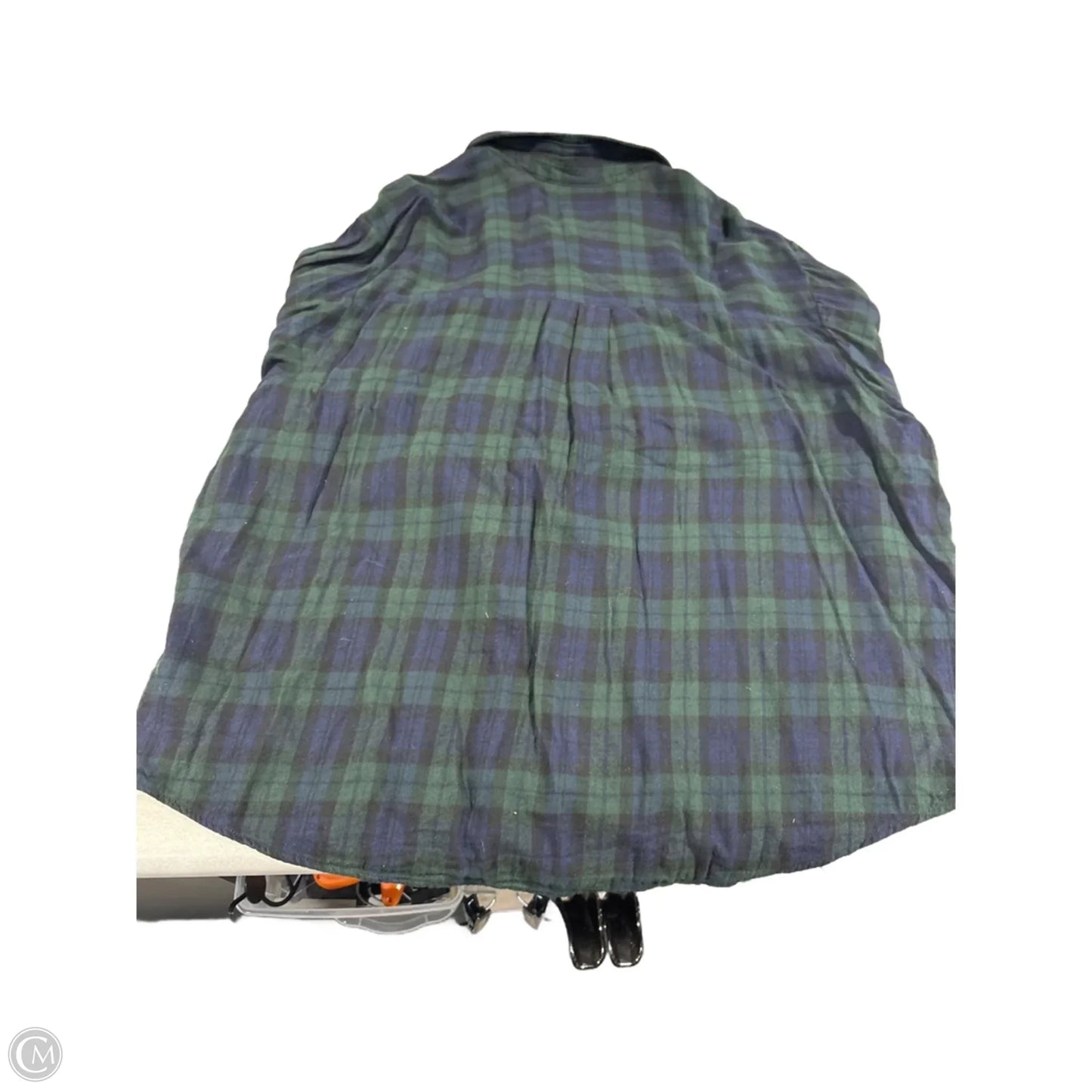 Top Long Sleeve By Gap In Plaid Pattern, Size: Xxl