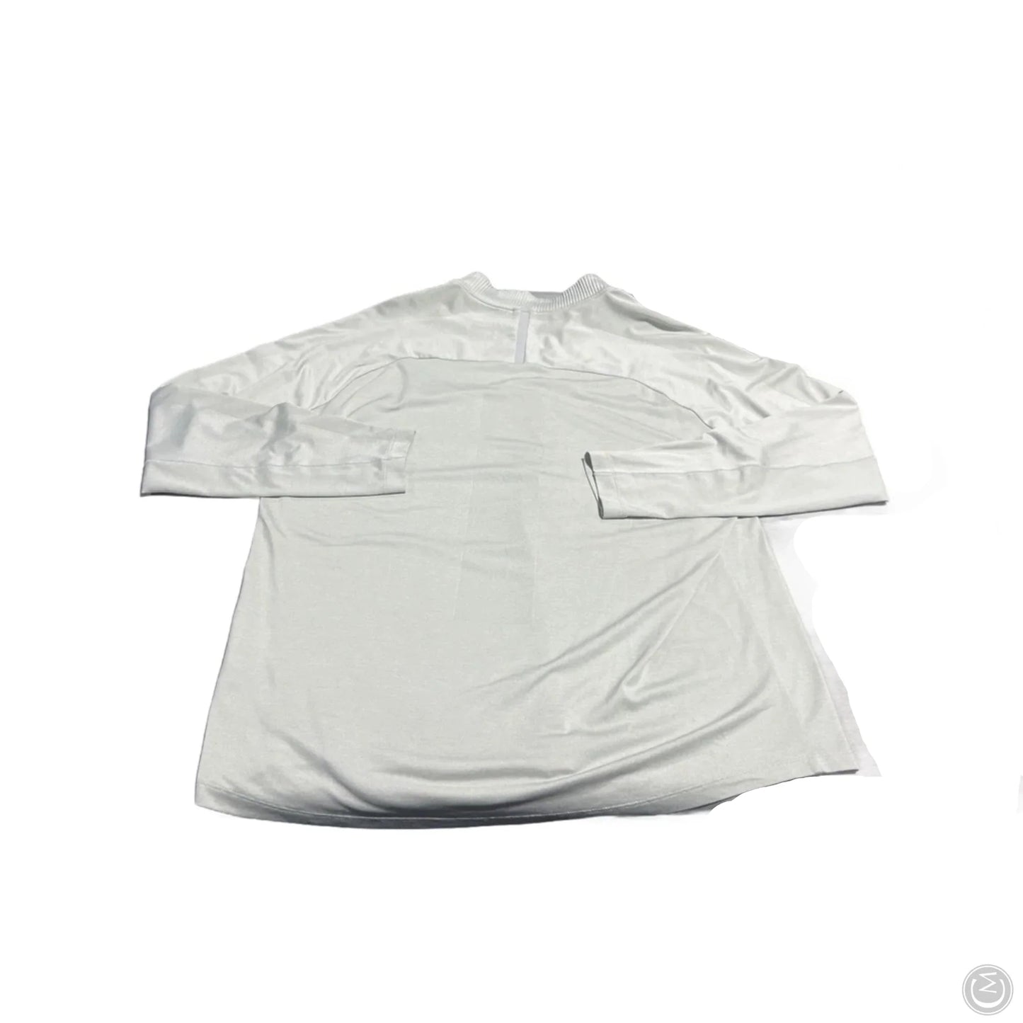 Athletic Top Long Sleeve Collar By Nike In Grey, Size: Xl