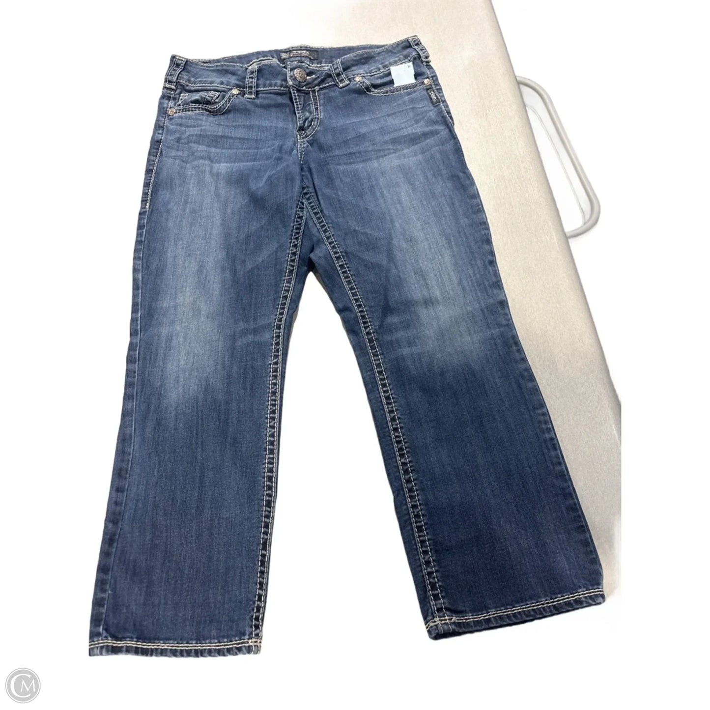 Jeans Skinny By Silver In Blue Denim, Size: 12