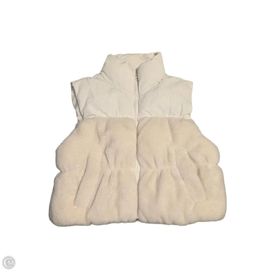 Vest Faux Fur & Sherpa By Divided In White, Size: S