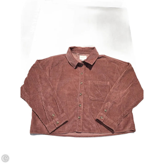 Top Long Sleeve By American Eagle In Bronze, Size: M