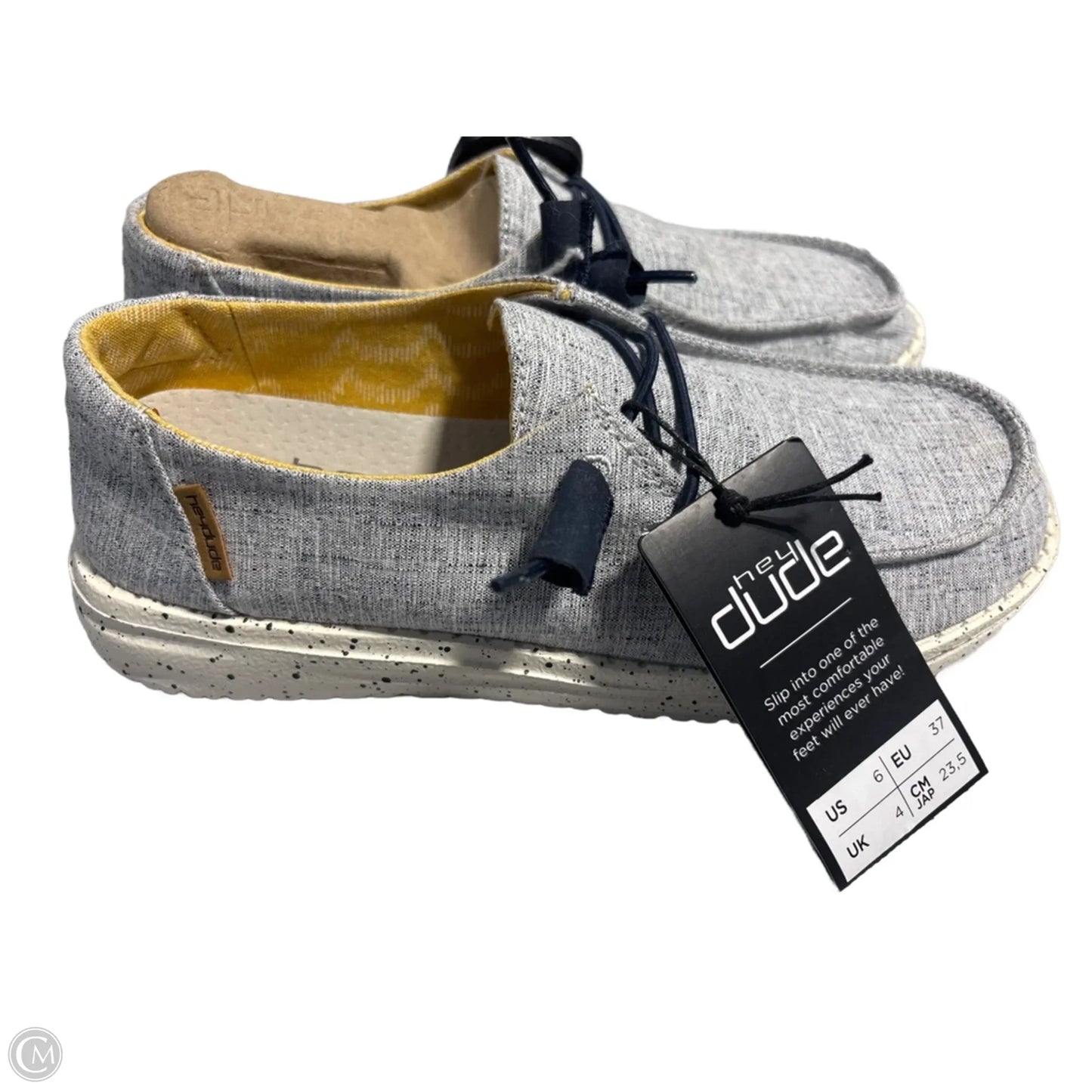 Shoes Flats By Hey Dude In Blue, Size: 6