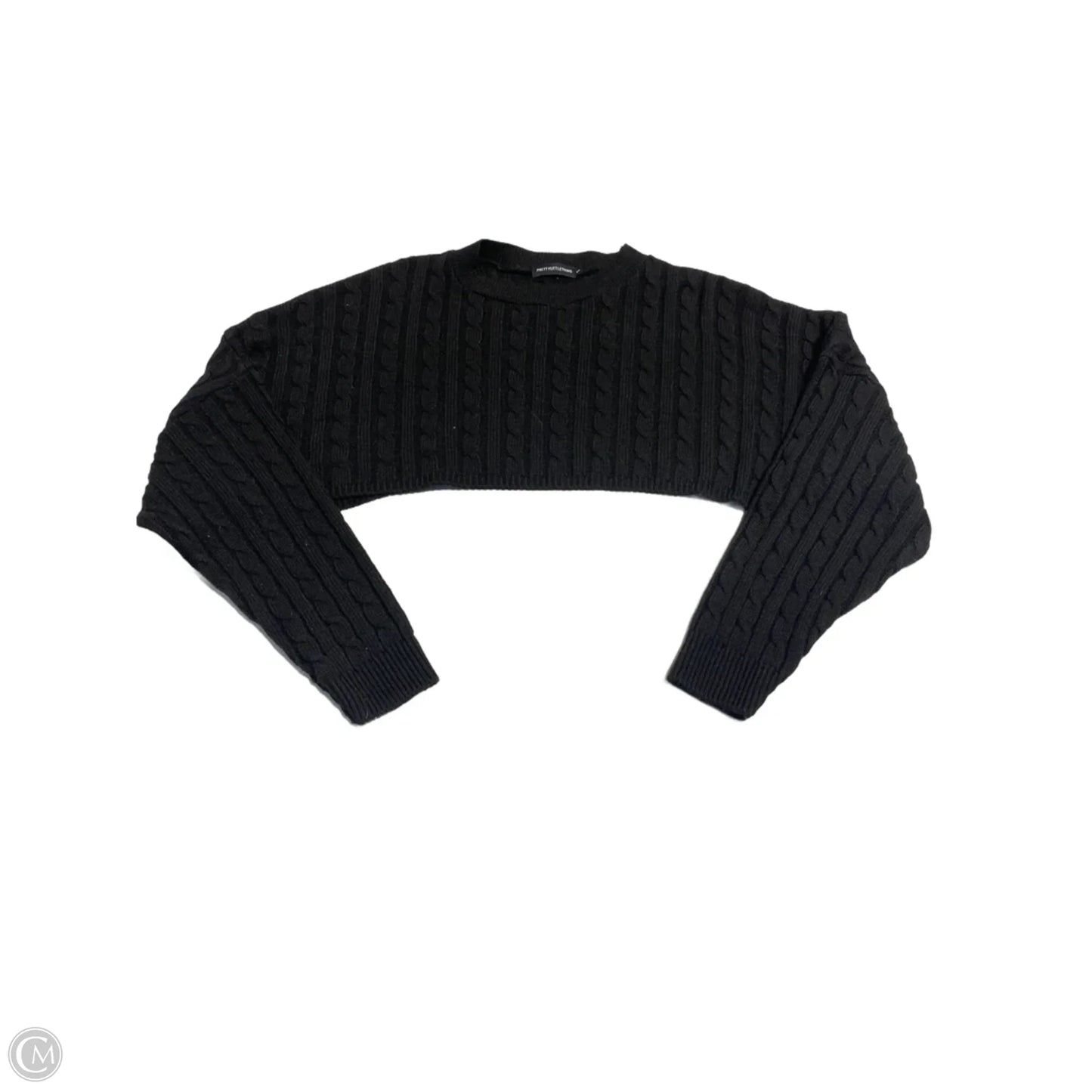 Top Long Sleeve By Pretty Little Thing In Black, Size: S