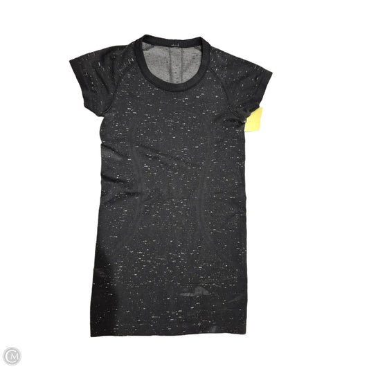 Athletic Top Short Sleeve By Lululemon In Black, Size: S