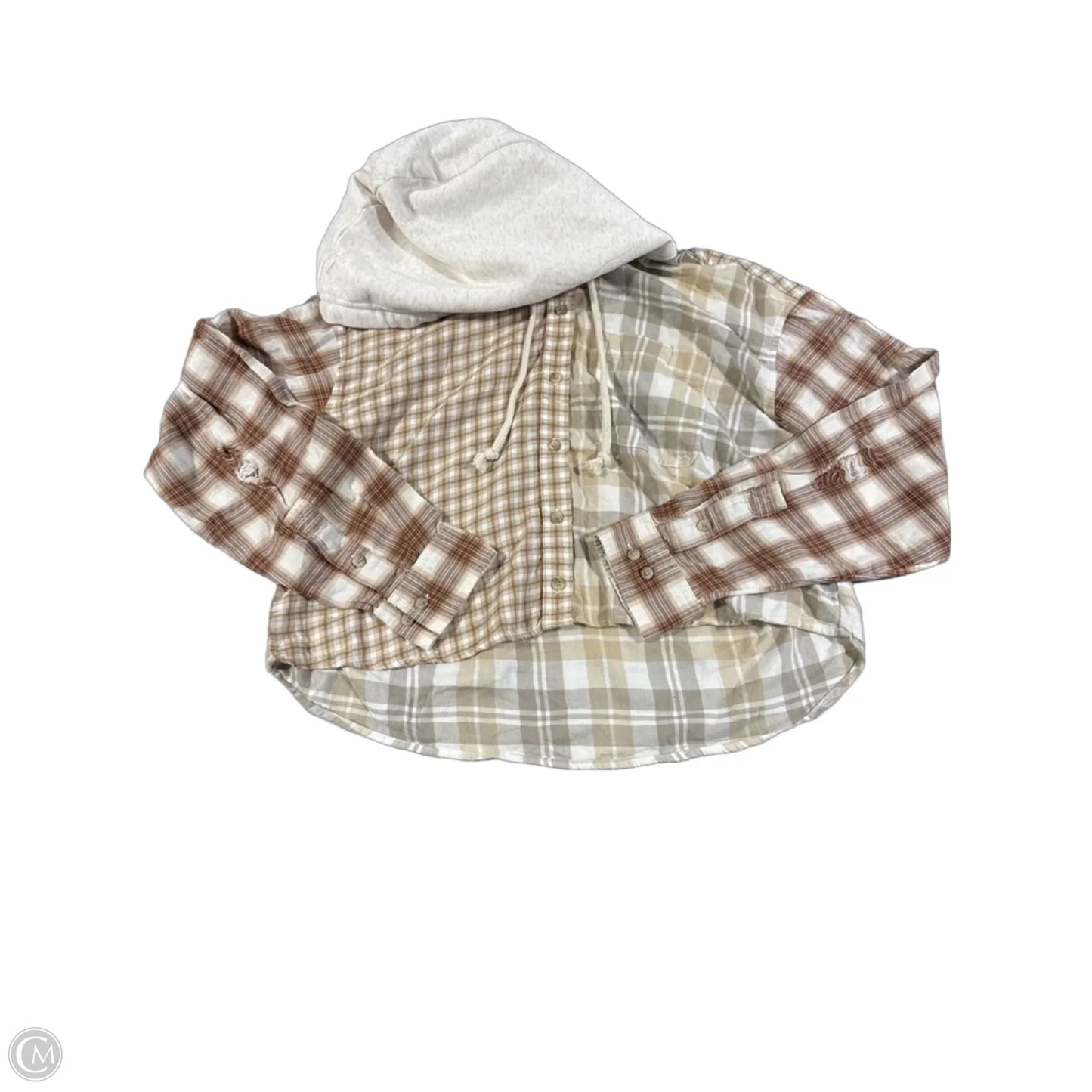 Top Long Sleeve By American Eagle In Tan, Size: M