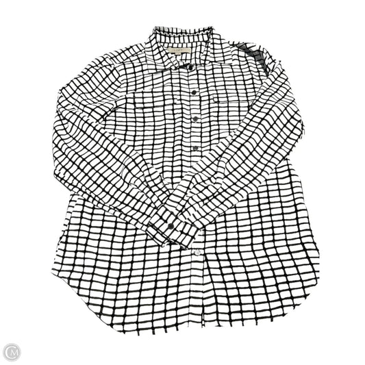Top Long Sleeve By Loft In Geometric Pattern, Size: S