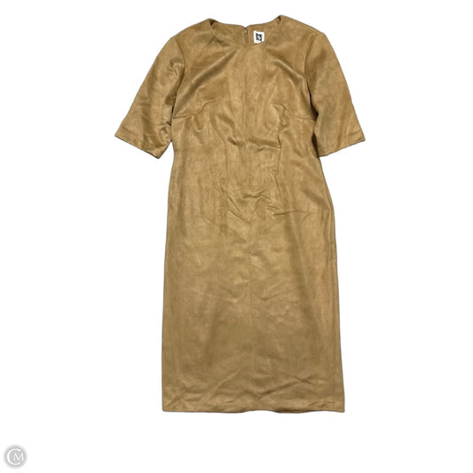 Dress Casual Midi By Anne Klein In Tan, Size: L
