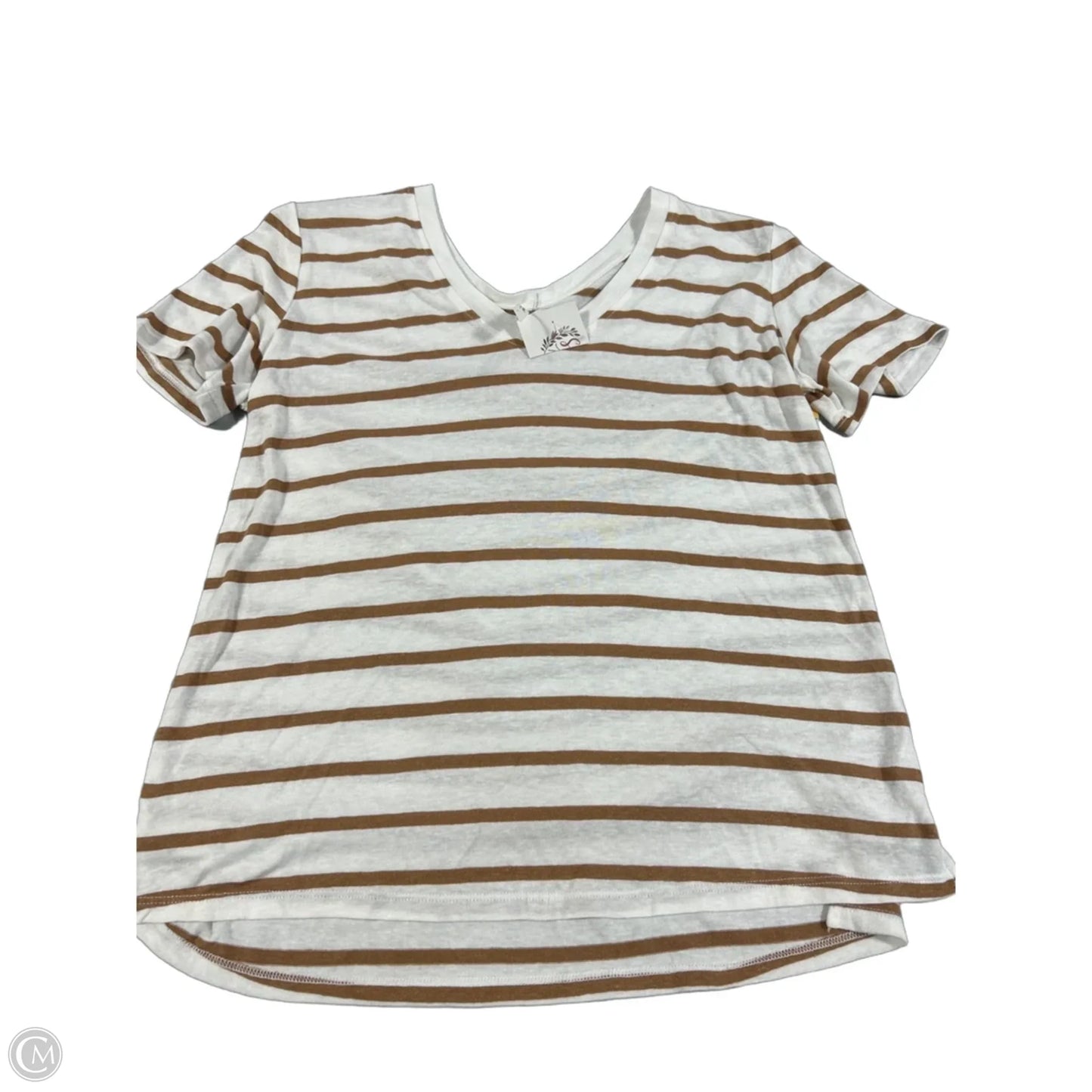 Top Short Sleeve By Be Cool In Striped Pattern, Size: S