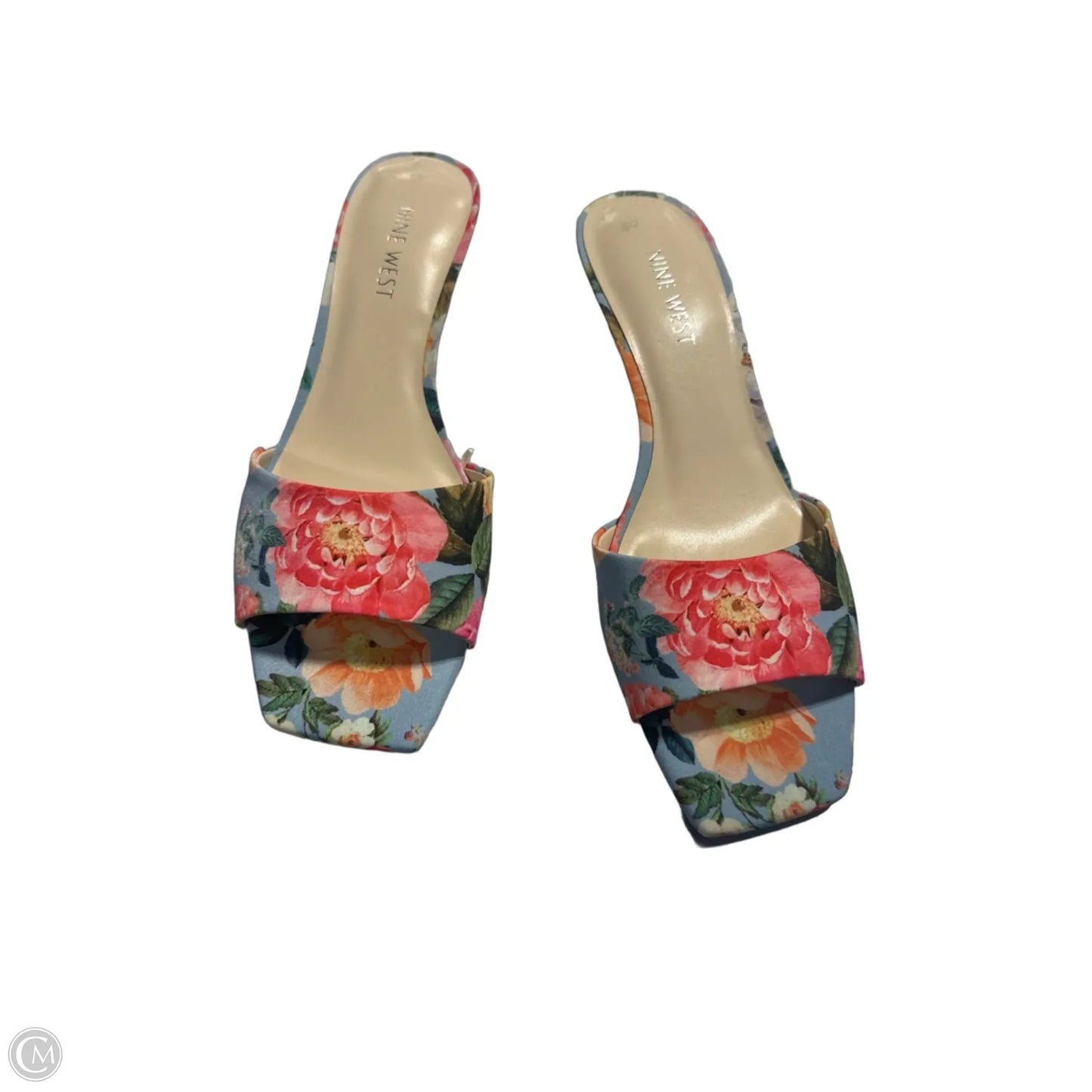 Shoes Heels Kitten By Nine West In Floral Print, Size: 8