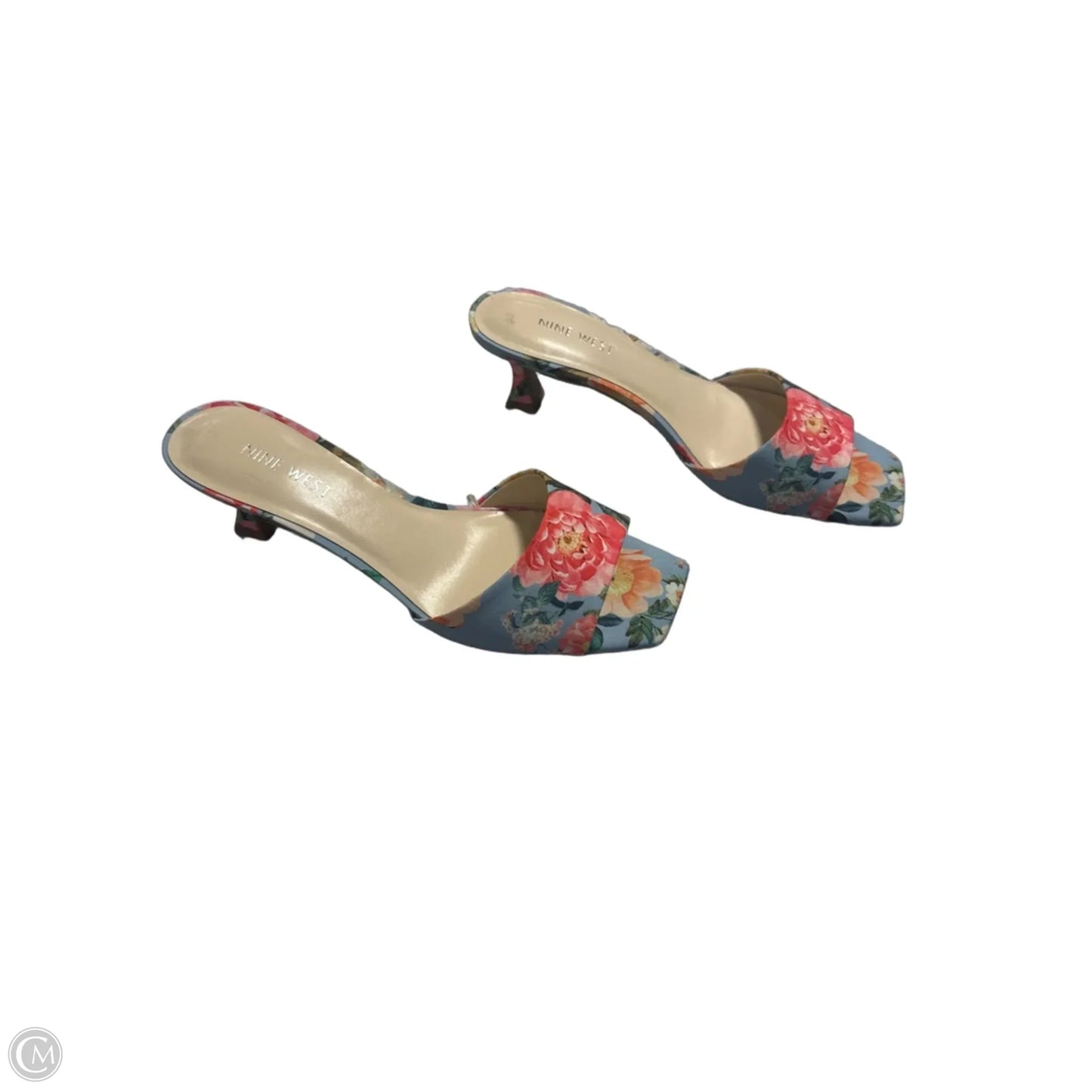 Shoes Heels Kitten By Nine West In Floral Print, Size: 8
