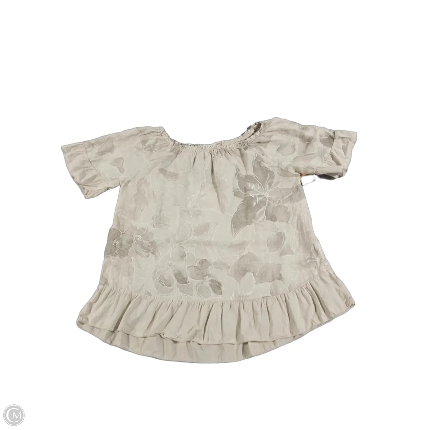 Top Short Sleeve By Terzo Millennio In Beige, Size: S