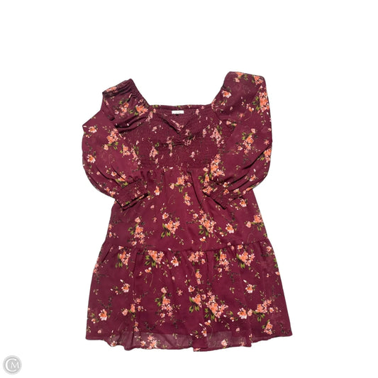 Dress Casual Short By Maurices In Maroon, Size: 0x
