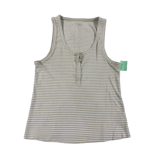 Tank Top By Aerie In Tan & White, Size: Xxl