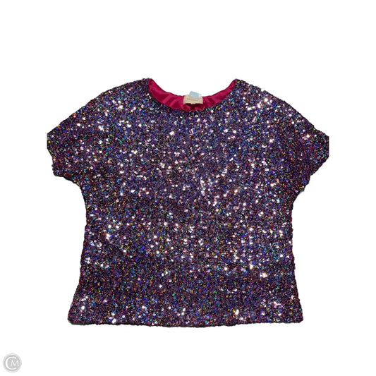 Top Short Sleeve By Melloday In Pink & Purple, Size: M