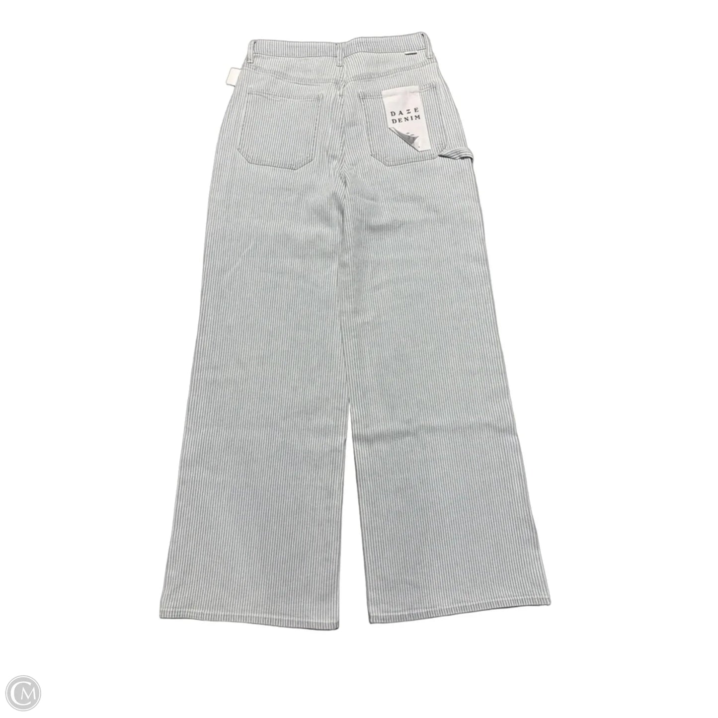 Jeans Wide Leg By Daze In Blue & White, Size: 4